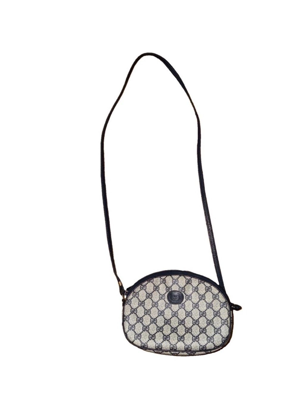 Vintage Gucci crossbody bag blue logo